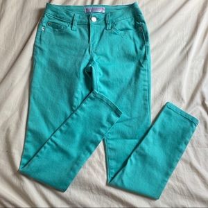 Teal Skinny Leg Jeggings